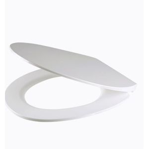 FugaFlow Efficiente Acces Closetzitting - quickrelease - softclose - Duroplast - 42.5x37.5x4.3cm - wit glanzend