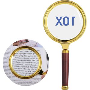 10x Leesvergrootglas Handheld Vergrootglas voor het leren van Ouderen Lezen Boek Krant Lezen Insecten en Hobby Observatie Juweliersloep