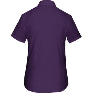 Blouse Dames XXL Kariban Korte mouw Purple 65% Polyester, 35% Katoen