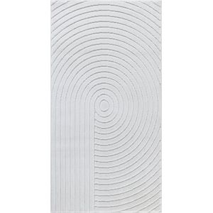 SURYA - Wit tapijt EMIKO - 3D-patroon - Binnen/buiten