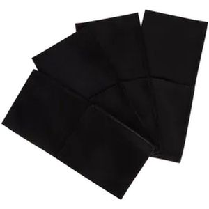 Luxe velvet bestekhouders JOSHUA - Zwart - Polyester - 4 stuks - Rechthoek - Hotel kwaliteit - Kersttip - Kerstcadeau - Kerst - Black Friday