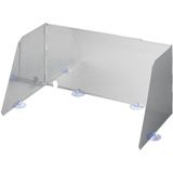 ProPlus Windvrij Kookscherm - 73x24cm - 3 delig - Aluminium - Inclusief zuignappen - Anti-spatscherm - Vlambeveiligers - Campingscherm - Gasbrandschild - Warmtebeheerscherm - Buitenkeuken – Campingaccessoires