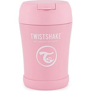 Twistshake Thermosbeker - 350 ml - Pastelroze - Roestvrijstalen Isoleerbeker - Thermosfles Kind