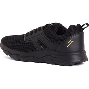 UNPAR by SG Scotler hardloopschoenen voor heren (zwart, EU 44/UK 10/US 10.5) | Lichtgewicht en nauwsluitende pasvorm | EVA-buitenzool met ademend mesh en gebreid bovenwerk