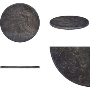 vidaXL Tafelblad Ø50x2,5 cm marmer zwart - Tafelblad - Tafelbladen - Vervangend Tafelblad - Vervangende Tafelbladen