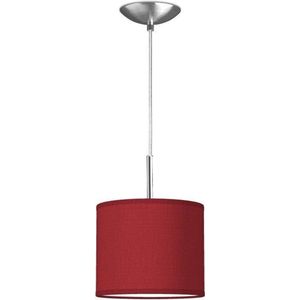 Home Sweet Home hanglamp Bling - verlichtingspendel Tube Deluxe inclusief lampenkap - lampenkap 20/20/17cm - pendel lengte 100 cm - geschikt voor E27 LED lamp - rood