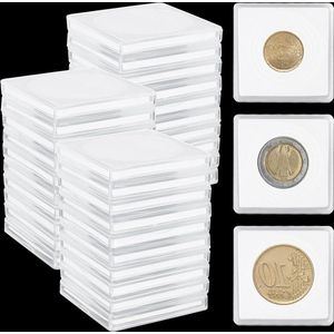 Coin Snap Houder Bescherm Pakking - Munt Houder Case Display Box - Zilver Dollar - Coin Collection Benodigdheden - 40 Stuks (20-40mm)