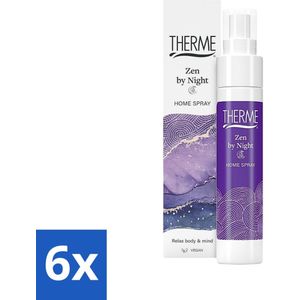 Therme - Home Spray - Zen by Night - Luxe Geurbeleving voor Rust & Slaap - 60 ml - Voordeelverpakking - 6 stuks