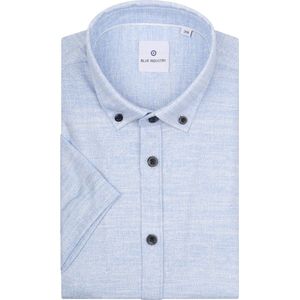 Blue Industry - Short Sleeve Overhemd Print Blauw - Heren - Maat 38 - Slim-fit