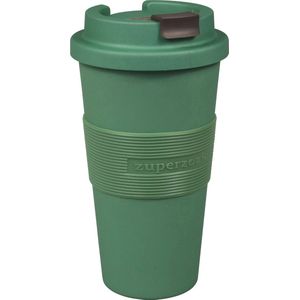 ZUPERZOZIAL - C-PLA, reisbeker, koffiebeker, coffee to go beker, TIME-OUT MUG large, rosemary green, groen, 480ml