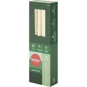 Bolsius - Gotische kaarsen - 245/24 - 8 stuks per verpakking - Soft Pearl