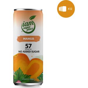 I am Superjuice Mango 12x0,33L - échte mangosap gemixt met water - zonder toegevoegde suikers - zonder conserveringsmiddelen - zonder concentraat - exotisch fruitsapje - fruit juice