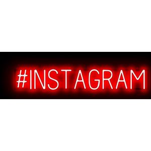 #INSTAGRAM - Reclamebord Neon LED bord verlichting - SpellBrite - 94,5 x 16 cm rood - 6 Dimstanden - 8 Lichtanimaties - Instagram
