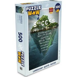 Puzzel Landschap - Quote - Succes - Legpuzzel - Puzzel 500 stukjes
