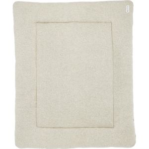 Meyco Baby Knit Basic teddy boxkleed - sand melange - 77x97cm