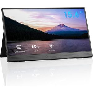 Portable monitor - Draagbare monitor - Draagbaar beeldscherm - Gaming monitor - Beeldscherm - 15,6 Inch Full HD