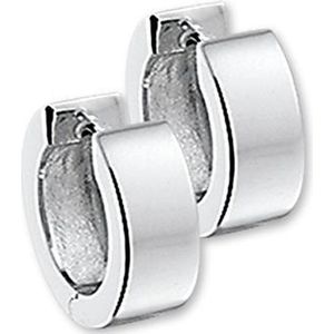 YO&NO - Oorbellen - Zilver - Oorringen - Klap - Vlak -  5mm - 15mm - Sieraden vrouw - Gerhodineerd - Zilver 925