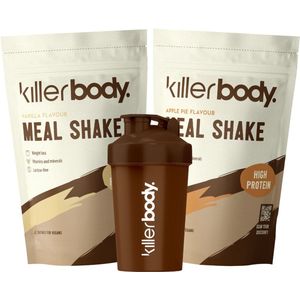 Killerbody Maaltijdshake Voordeelpakket + Shaker - Apple Pie & Vanilla - 2000 gr