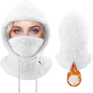 Qunature Winter Nekwarmer - Fleece Dik Winddicht Warm Houden - Skitube Sjaal - Snowboarden - Schaatsen - Wit - Maat L