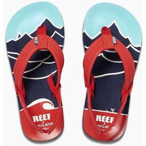 Reef Jonas Claesson Lil Ahi Mountain Wave Jongens Slippers - Blauw - Maat 25/26