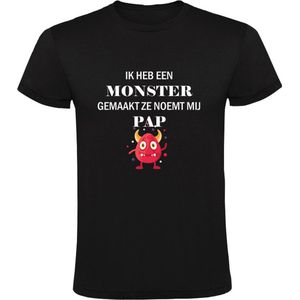 Ik heb een monster gemaakt ze noemt mij PAP Heren T-shirt | Papa | Dochter | Kind | Meisje | Vaderdag | Puber | Kado | Cadeau | Shirt