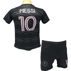 Messi Miami Voetbalshirt en Broekje Voetbaltenue Zwart - Inter Miami CF - Maat 152