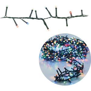 Cheqo® Kerstboomverlichting - Micro Clusterverlichting - Kerstlampjes - Led Verlichting - Kerstverlichting voor Binnen en Buiten - Met Haspel - 500 LED - 10 Meter - Met Timer - Multicolor