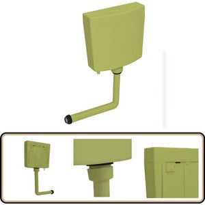 Olijfgroene Toiletstortbak 3/6L - vidaXL Toiletreservoir - Toiletstortbak - Doucestortbak - Olijfgroot - Groene Wc