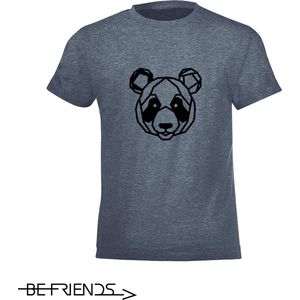 Be Friends T-Shirt - Panda - Vrouwen - Denim - Maat S