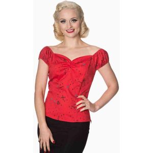 Dancing Days - VANITY Off shoulder top - S - Rood