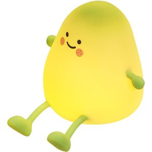 Kinder Nachtlampje | Mango | Timer | Veilig voor Kinderen | Nachtlampje Baby | Zacht Siliconen | Dimbaar | Telefoonhouder | Draadloos | Babykamer Verlichting | USB Oplaadbaar | LED | Slaaphulp Kinderen | Bedlampje | Kindvriendelijk | Fruit | Duurzaam