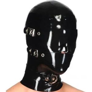 Red Parrot full latex bondage masker - 100% Latex - Gespen en riemen - Oogmasker - BDSM seks masker - Gezicht - Latex fetisj - Zeer hoge kwaliteit - Unisex