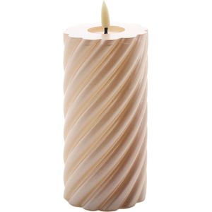 Mansion atmosphere - swirl led kaars champagne 15x7,5cm