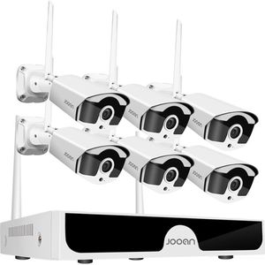 OxyFlowzy® - CCTV - Beveiligingscamera set met 6 Cameras Outdoor Buiten - Home Security Camera Systeem - Wifi Camera Set - Video + Audio-opname - Beveiligingscamera - 6 Camera’s - Nachtzicht - Motion Detector