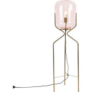 QAZQA bliss - Art Deco Vloerlamp | Staande Lamp - 1 lichts - H 120 cm - Roze - Woonkamer | Slaapkamer | Keuken