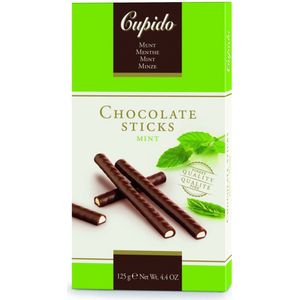 Cupido Chocolade Sticks Mint 125 Gram