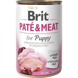 BRIT Pate & Meat Kip & Kalkoen - Puppy - 400 gr