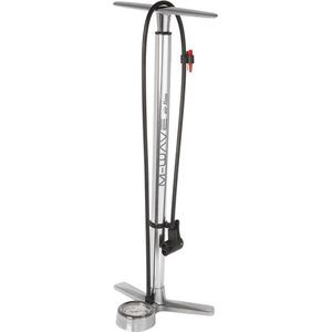 M-wave Fietspomp Met Manometer Aluminium 61 Cm Zilver - Drukmeter - 10 Bar