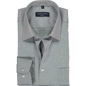 CASA MODA comfort fit overhemd - grijs - Strijkvrij - Boordmaat: 46