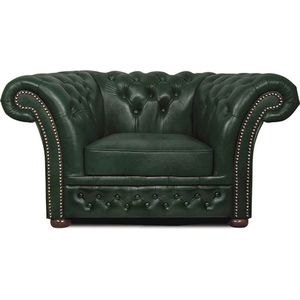 Chesterfield Fauteuil Winfield Basic Luxe Leer | Cloudy Groen | 2 tot 4 weken levertijd