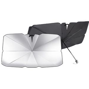 Auto Voorruit UV-Bescherming Paraplu - Auto Voorruit Zonnescherm Paraplu - Auto Warmte-Isolatie Zonnescherm Opvouwbare - Auto Voorruit Paraplu Geschikt voor De Meeste Voertuigmodellen (140 * 80 cm)