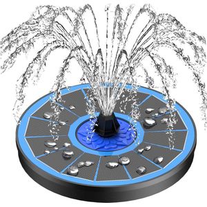 Waterfontein Zonne-energie Buitenfontein 3.5W 2024 Verbeterd Drijvende Fontein - Mini Tuinpomp 8 Sproeiers Vogelbad Vijver Zwembad Patio