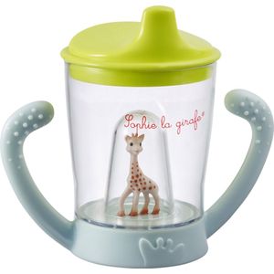Sophie de giraf Beker - Drinkbeker voor kinderen - Lekvrij - Anti-lek beker - Vanaf 6 maanden - 200 ml - In witte geschenkdoos - Blauw/Groen