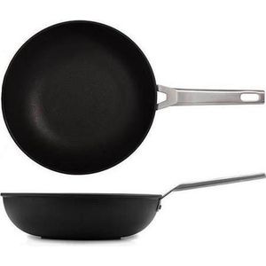 Valira Aire Inductie Compatibel Non Stick Wok - Aluminium - Donkergrijs - 51x31x8,5 cm