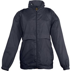 SOLS Kinderen Unisex Surf Windbreaker Jacket (waterbestendig en winddicht) (Marine)