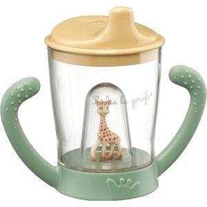 Sophie de giraf Beker - Drinkbeker voor kinderen - Lekvrij - Anti-lek beker - Vanaf 6 maanden - 200 ml - In witte geschenkdoos - Geel/Groen
