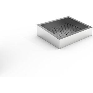 Professionele Crushed Ice Bak 2/1 Gn Schuin Rvs Aisi 304 Afvoer Aan De Bedieningszijde | Combisteel | 7013.2785 | Horeca