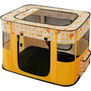 Avoir Avoir®-Comfortabel en gezellig kattenhuis - Ademend en duurzaam - Uniek design - Opvouwbaar - Veilige en warme plek - Geel - XL (90x70x60cm)