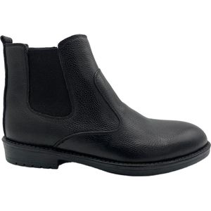 Chelsea boots- Heren laarzen- Nette schoenen 1027- Leer- Zwart- Maat 41