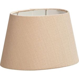 Lampenkap Testiel - Nude/beige - 25 x 18 cm - ovaal - verlichting - lamp onderdelen - wonen - tafellamp - rond